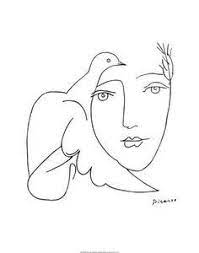 Hand Embroidered Pablo Picasso Line Drawing Framed In 5 Inch Etsy Picasso Drawing Picasso Art Drawings