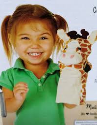 Melissa & Doug Zoo Animals Plush Hand Puppets Tiger Elephant Giraffe Set of  3