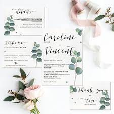 Eucalyptus Leaves Wedding Invitation Printablerustic Wedding Etsy Watercolor Wedding Invitations Printable Wedding Invitations Eucalyptus Wedding Invitation