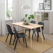 Lisabo Odger Table And 4 Chairs Ash Veneer Anthracite Ikea In 2020 Dinner Table Chairs Ikea Dining Dinner Tables Furniture