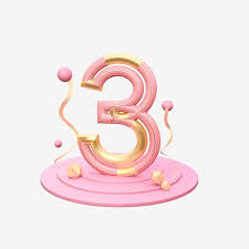 Tridimensionnel Flottant Cherchant Or Rose Numero 3 3 Nombre Tridimensionnel C4d Fichier Png Et Psd Pour Le Telechargement Libre Banner Background Images Three Dimensional Gold Clipart