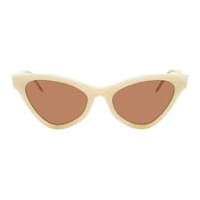 gucci off white cat eye sunglasses in 005 beige modesens