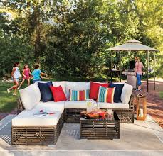 The Panama Jack Graphite 6 Piece Outdoor Sectional Set Is Handcrafted In Lightweight Yet Strong Aluminum Whic Outdoor Furniture Sets Outdoor Sectional Outdoor