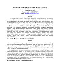 Makalah, rpph dan rppm ( manajemen paud ) nama : Doc Pentingnya Manajemen Pendidikan Anak Usia Dini Sri Bunga Hariyati Academia Edu