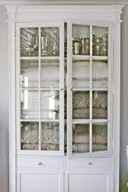D bathroom storage wall cabinet with 2 glass doors in white Vibeke Design Glass Cabinet Doors Home Home Decor