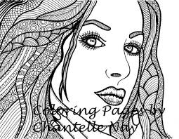 Wir haben ausmalbilder für mädchen und jungs verschiedenen alters im angebot. Schone Madchen Malvorlagen Frau Gesicht Erwachsenen Etsy