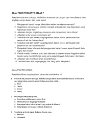 Alat penjernih air prakarya kelas 8. Soal Teori Prakarya Kelas 7