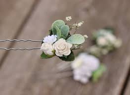 Find great deals on ebay for wedding flower hair pins. Navy Wedding Flower Hair Comb Blue Headpiece Bridal Flower Ivory