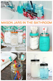 Fun Ways To Incorporate Mason Jars Into The Bathroom Storage Decor And More Mason Jar Crafts Diy Mason Jar Bathroom Mason Jar Diy