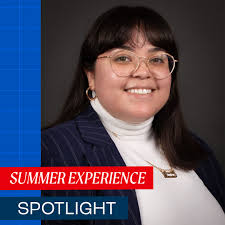 Need a new place to study? Enjoy the warm weather and sun and follow  Associate Dean Stacey Blakeman's example by claiming one of the benches