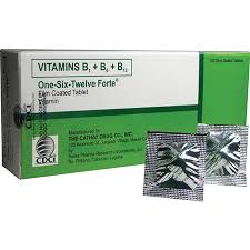 Besides helping form red blood cells, b12 converts fat and protein to energy. One Six Twelve Forte Vitamins B1 B6 And B12 Tablet Cathay Drug