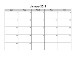 Monday Through Friday Blank Calendar Timetable Template Calendar Printables Blank Weekly Calendar