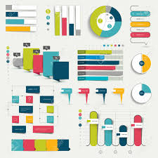 Set Of Business Flat Design 3d Graphs Charts Infographics