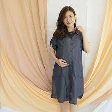Contoh model baju hamil muslim modis dan modern untuk ibu muslimah kerja, pesta dan trendy terbaru. Jual Mama Hamil Butik Baju Hamil Dress Hamil Sabrina Katun Modis Modern Murah Full Kancing Dro 775 Biru Terbaru Juni 2021 Blibli