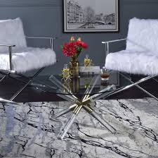 Coffee table with tufted top sofa stores 90254 county of ventura. Kalani Clear Gold Glam Coffee Table