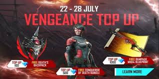 Special rewards for garena free fire top up! Free Fire Vengeance Top Up Event Details Mobile Mode Gaming