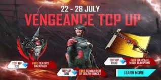 Special rewards for garena free fire top up! Free Fire Vengeance Top Up Event Details Mobile Mode Gaming