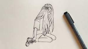 Cool sad pictures to draw. How To Draw A Sad Girl Easy Step By Step Youtube