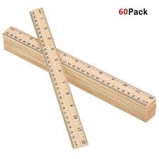 Amazon Com 60 Pack Wooden Ruler 12 Inch Rulers Bulk Wood Measuring Ruler Office Ruler 2 Scale Office Products Wooden Ruler Ruler Inch Ruler
