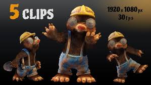 Mole digging out of the dirt animal cartoon character. Mole Cartoon Character By Pbcg Videohive