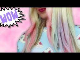 Das ganze hält dann ca. Haare Farben Mit Hausmitteln Krepppapier Kreide Zitrone Co Bonnytrash Youtube