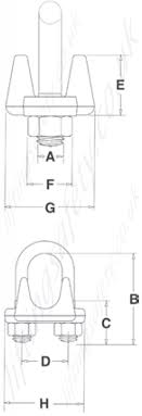 Crosby G450 Forged Wire Rope Clips Bulldog Clips Rope