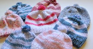 The sweet textured stripes and rose details make it extra special. Knitting Newborn Hats For Hospitals The Make Your Own Zone