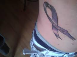 Cancer ribbon believe hanky with crochet lace edge hanky. 172 Stunning Cancer Ribbon Tattoos Creativefan