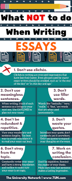 What Not To Do When Writing Essays The University Network Essay Writing Essay Essay Tips
