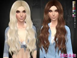 The Sims Resource Hair 02 Long Curly By Sims2fanbg Sims 4 Downloads Curly Hair Styles Sims Hair Womens Hairstyles