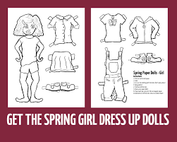 A very lovely black and white paper doll by artist charles ventura. Paper Doll Templates For Spring Print Craft Moms And Crafters