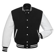 Black And White Baseball Jacket Stewart Strauss Black Wool White Leather Varsity Letterman Baseball Jacket Leather Varsity Jackets Black Letterman Jacket Varsity Jacket Outfit