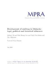 A scandal meriting the world's attention | editorial. Https Mpra Ub Uni Muenchen De 28138 1 Development Of Audit In Malaysia Legal Political And Historical Influences Pdf