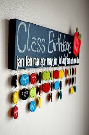 Teacher Gift Chalkboard Class Birthday Calendar 30 Name