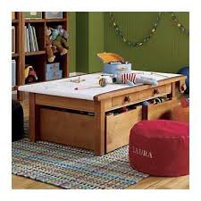 Paper Roll Storage Bins Coffee Table Kids Activity Table Kids Play Table Kids Craft Tables