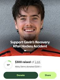 The hockey community is a family, and GB needs that family right now🐻  Gavin Black is a lifelong hockey player and a former assistant captain of  the Grizzlies. While playing overseas in
