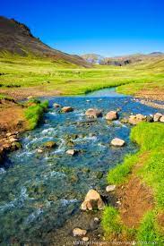 Blue River And Green Grass In Iceland Geothermal Area Hengill Great For Hiking Lots Of Iceland Landscape A Iceland Landscape Landscape Photography Landscape