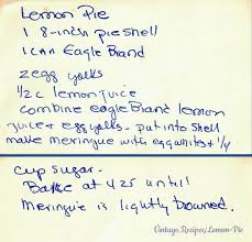 He recently found our home on. Lemon Pie Vintage Recipes