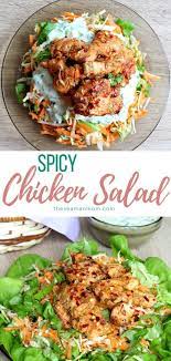 This Carrots Salad With Spicy Chicken Is Easy To Make Healthy And Super Spicy And It Will Feed 3 4 Adults And Spicy Recipes Spicy Chicken Recipes Spicy Salad