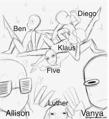 Squad Meme Theumbrellaacademy Drawing Base Funny Drawings Draw The Squad