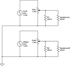 Electronic circuit diagram and layout. Headphone Volume Control Works For One Speaker Only Electrical Engineering Stack Exchange