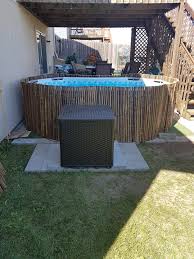 Pool Pump Cover Hack For Intex 1600 Gph Sand Saltwater Filter Pump 60 Gallon Resin Wicker Deck Box I Sent Cash Fro Above Ground Pool Pumps Pool Pump Pool Sand