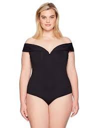 Becca Etc Womens Plus Size Socialite One Piece Swimsuit