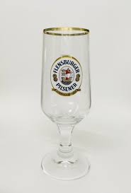 Pilsner glasses are generally smaller than a pint glass, usually in 200 millilitres (7.0 imperial fluid ounces), 250 ml (8.8 imp fl oz), 300 ml (11 imp fl oz), 330 ml (12 imp fl oz) or 400 ml (14 imp fl oz) sizes. Flensburger German Beer Glass 0 3 Liter Pokal New Ebay Advertising Flensburger Flens German Beer P German Beer German Beer Glasses Beer Glass