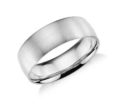 Matte Classic Wedding Ring In 14k White Gold 7mm Blue Nile Classic Wedding Rings Wedding Rings Simple Pretty Wedding Rings