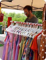 Whatever you choose for your bases, make sure they're stable. Diy Garment Rack Garage Sale Clothes Yard Sale Clothes Diy Clothes Rack