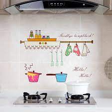 Prevents grease and oil from staining and getting all over your kitchen, including cabinets, stoves, counters, and walls. Buy Kitchen Oil Proof Waterproof Stickers Cartoon Kitchen Stove Self Adhesive Wall Sticker Diy Wallpaper At Affordable Prices Free Shipping Real Reviews With Photos Joom