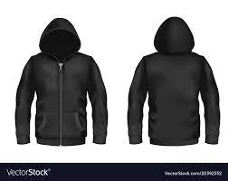 Download The Fascinating Mockup With Realistic Black Hoodie Vector Image Within Blank Black Hoodie Template Digital Photography Below Is Segment O Jaket Baju Kaos Kaos
