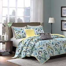 Black And Yellow Comforter Beautiful 5pc Modern Chic Blue Aqua Teal Yellow White Brown Soft Quilt Set New Ebay Coverlet Bedding Home Decor Bedding Sets