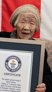 Oldest living person record holder Kane Tanaka from Japan has sadly passed  at the age of 119